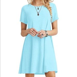 NWT T-shirt Dress in Sky Blue